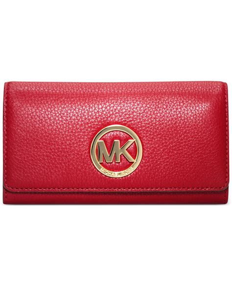 red michael kors wallets|michael kors red leather wallet.